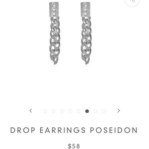 Emma & Chloe Silver Poseidon Drop Earrings - NEW - $30